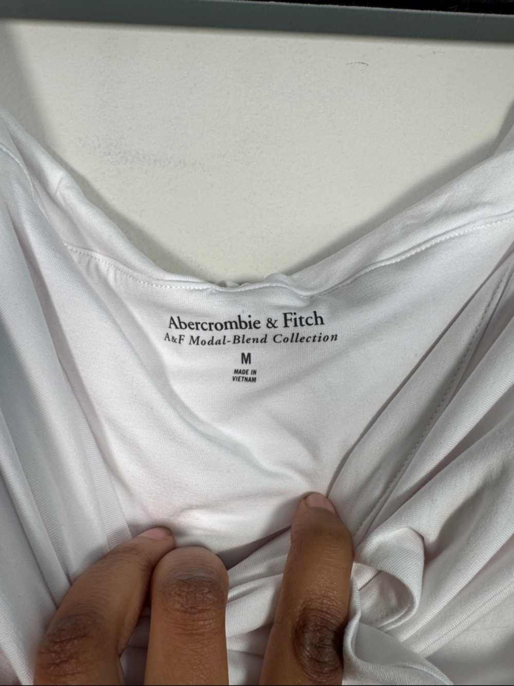 Abercrombie & Fitch Modal-Blend Off the Shoulder Top in White - M - Picture 6 of 6